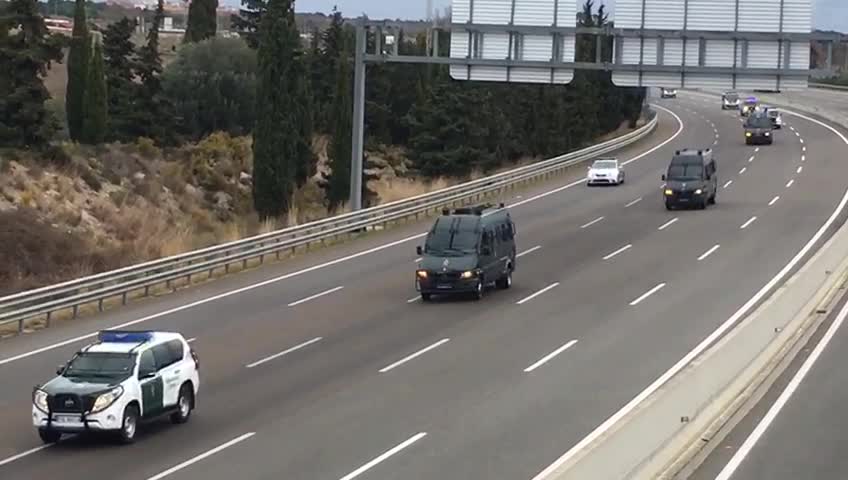 Els presos politics son transportats a Madrid a la presó 2019-04-27